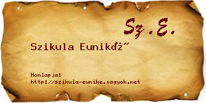Szikula Euniké névjegykártya